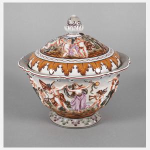Rudolstadt Deckeldose im Capodimonte-Stil
