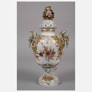 Sitzendorf Potpourri-Vase mit Blütenbesatz