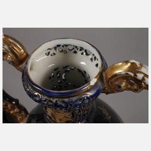 Volkstedt große Potpourrivase im Alt-Wiener Stil