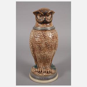 Großer Westerwälder Figurenkrug als Eule