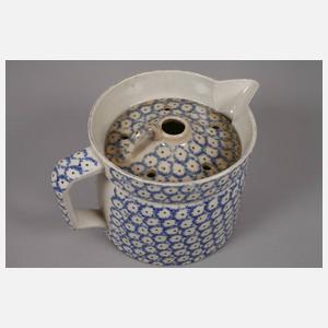 Bunzlau zwei große Krüge Pfauenaugendekor