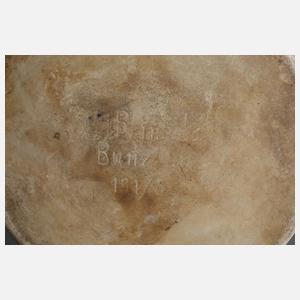 Bunzlau zwei große Krüge Pfauenaugendekor