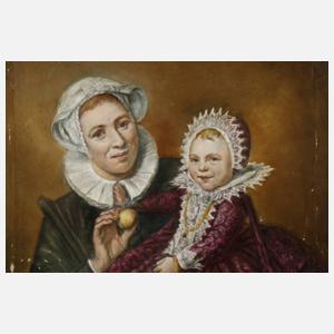 Fliesenbild "Die Amme mit dem Kind"