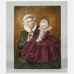 Fliesenbild "Die Amme mit dem Kind"