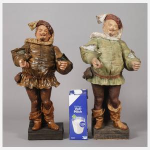 Goldscheider Wien Paar Beisteller als Sir John Falstaff