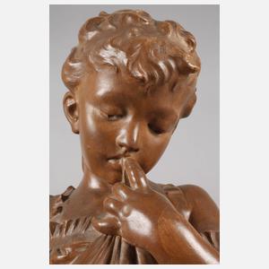 Belgien große Kinderfigur mit Puppe