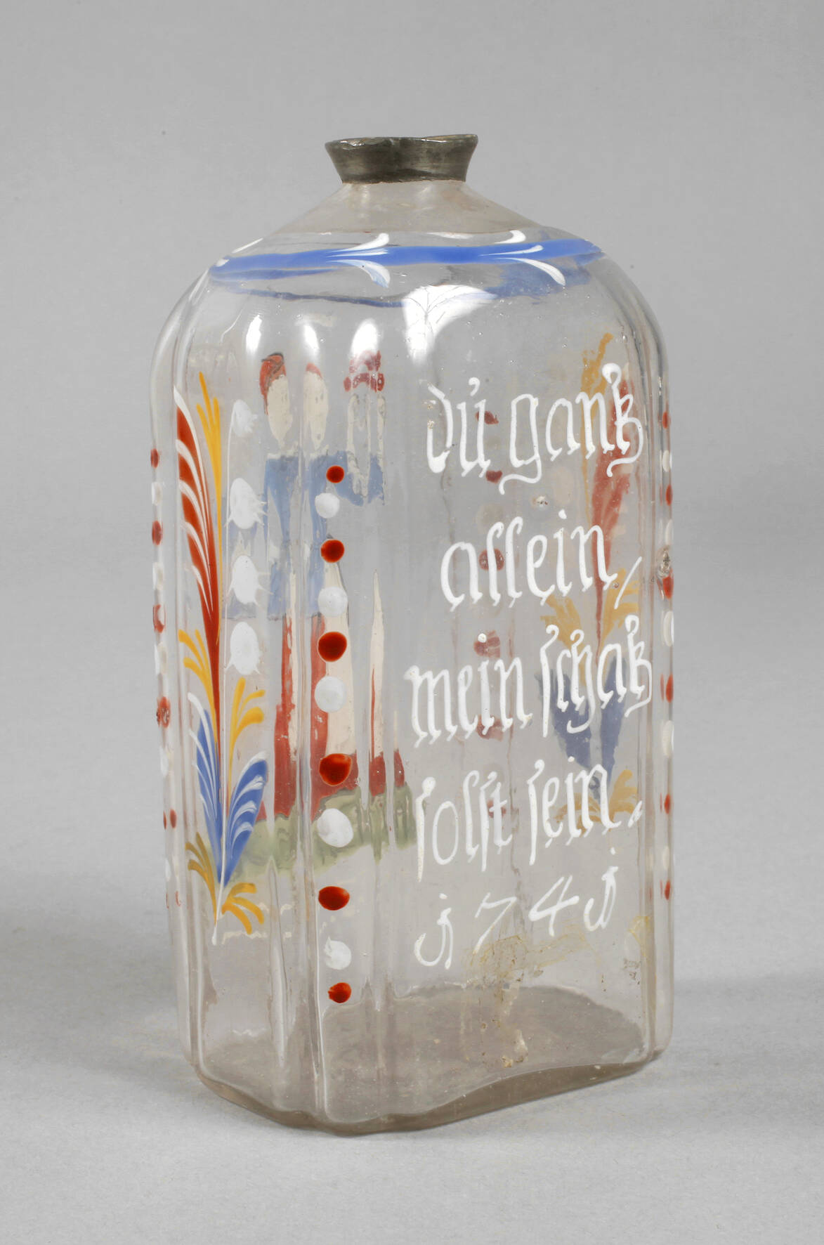 Barocke alpenländische Hochzeitsflasche