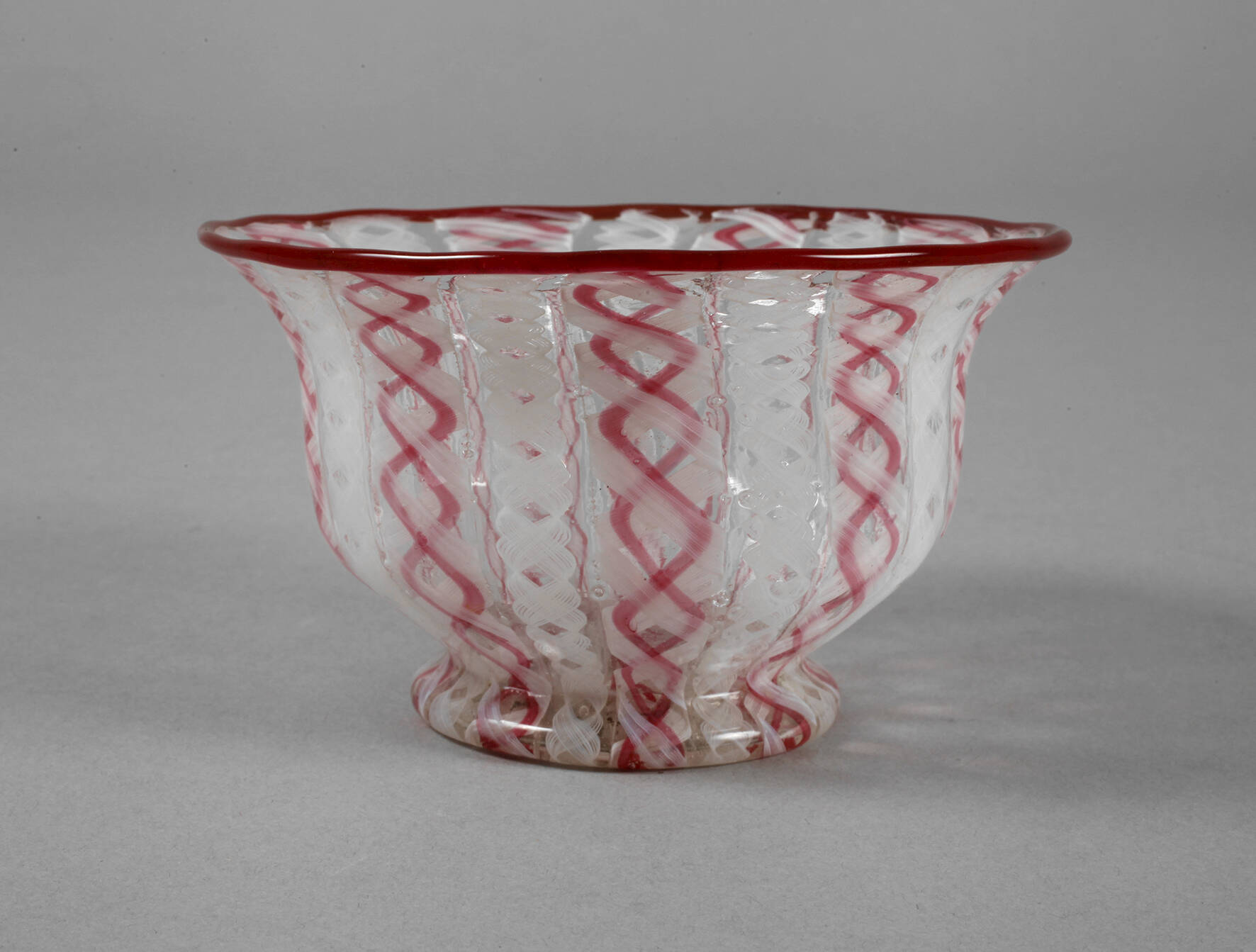 Murano Fußschale Zanfirico