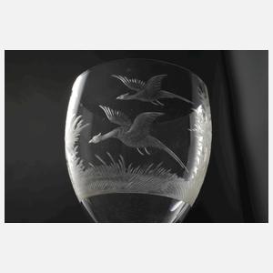 Sieben jagdliche Likörgläser