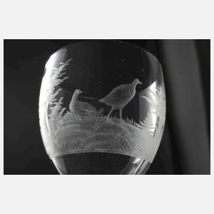 Sieben jagdliche Likörgläser