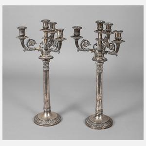 Silber Paar klassizistische Girandolen