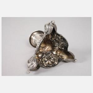 Silber kleiner Kerzenleuchter Barock