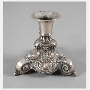 Silber kleiner Kerzenleuchter Barock