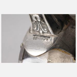 Bierkrug mit Silberdeckel