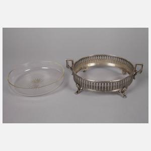 Wiener Silberschale mit Glaseinsatz