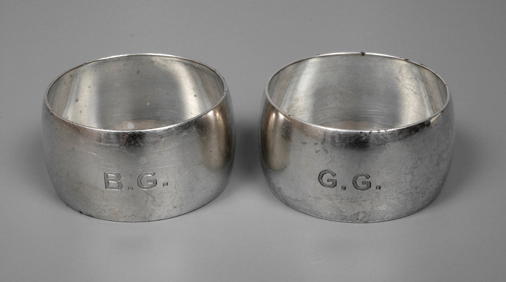 Tiffany zwei Serviettenringe Silber