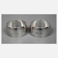 Tiffany zwei Serviettenringe Silber111