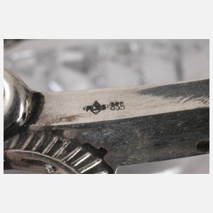 Figürliche Konfektschalen mit Silbermontierung