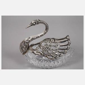 Figürliche Konfektschalen mit Silbermontierung