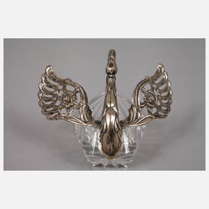 Figürliche Konfektschalen mit Silbermontierung