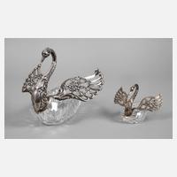 Figürliche Konfektschalen mit Silbermontierung111