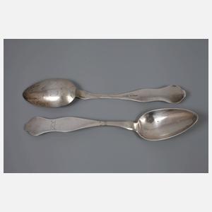 Silber sechs Speiselöffel Biedermeier
