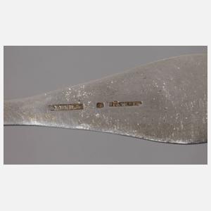 Silber sechs Speiselöffel Biedermeier