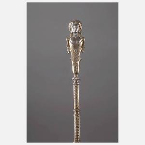 Sechs Dessertlöffel Silber