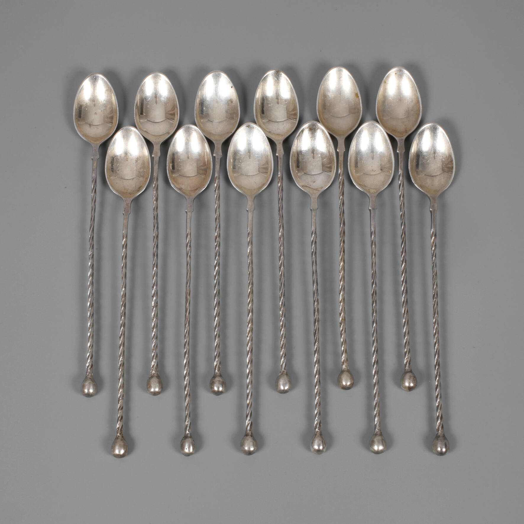 Zwölf Cocktaillöffel Silber