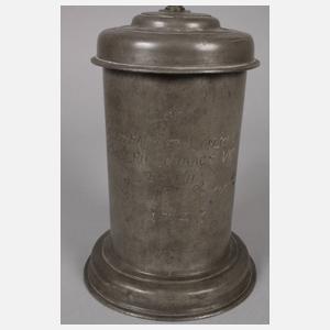 Zinn Walzenkrug 1743