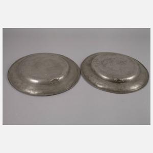 Paar Zinnteller Adam & Eva