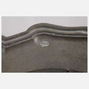 Vier Zinnteller Historismus