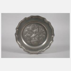 Vier Zinnteller Historismus