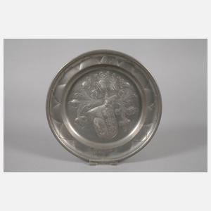 Vier Zinnteller Historismus