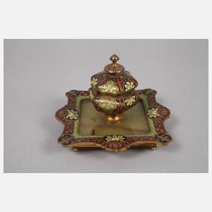 Großes Schreibtischset Emaille