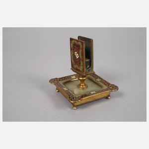 Großes Schreibtischset Emaille