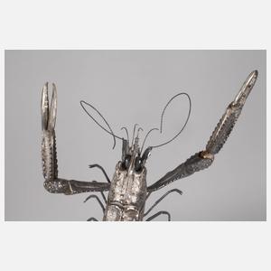 Silber Zierfigur Königskrabbe als Gliedertier