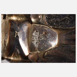 Silber Zierfigur Königskrabbe als Gliedertier