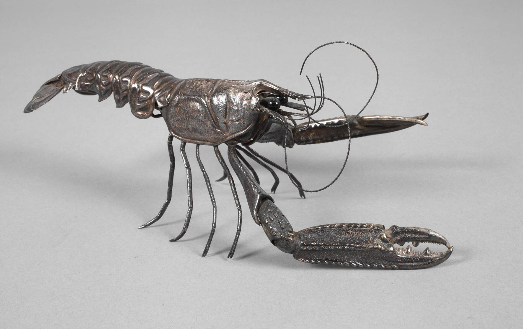 Silber Zierfigur Königskrabbe als Gliedertier