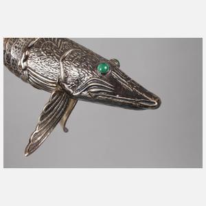Silber Zierfigur als Gliederfisch