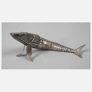 Silber Zierfigur als Gliederfisch