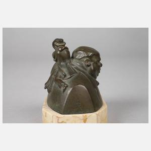 Monogrammist ER, humoristische Kleinbronze