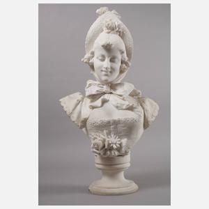 Große Büste einer Biedermeierdame