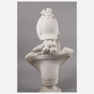 Große Büste einer Biedermeierdame