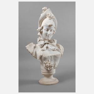 Große Büste einer Biedermeierdame