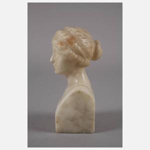 Kleine Alabasterbüste Jugendstil