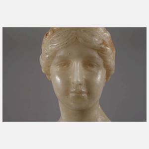 Kleine Alabasterbüste Jugendstil