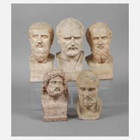 Büsten fünf antiker Persönlichkeiten111