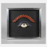 Abstrakte Komposition Auge hinter Glas111