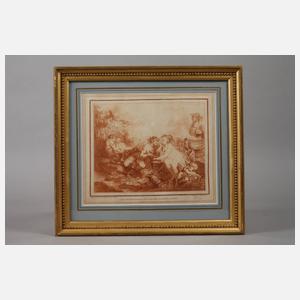 Gilles Demarteau, Paar bacchantische Szenen